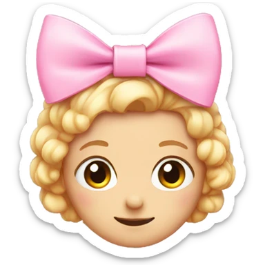 A cute pink bow sticker