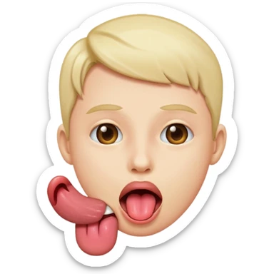  tongue sticking out sticker