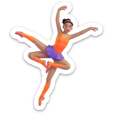 baller dancer, energetic pose, expressive face, vibrant colors sticker