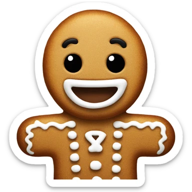 Gingerbread man sticker