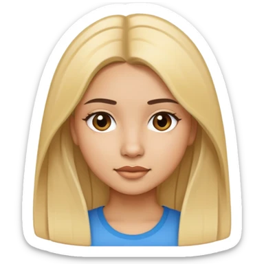 Latina girl with blonde straight hair  sticker