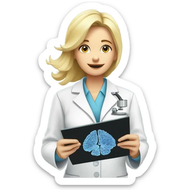 blonde woman radiologist  sticker