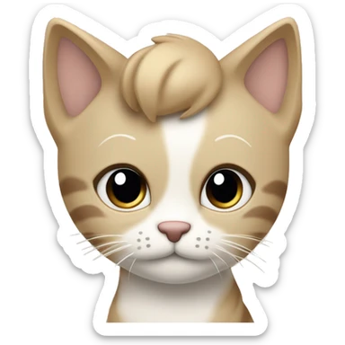 Erstelle mir eine britisch Kurzhaarkatze in hellbraun/beige￼ sticker