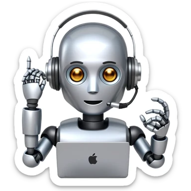 call center robot sticker