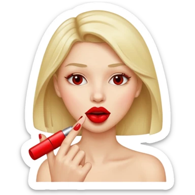 Unos labios mordiendo un dedo sticker