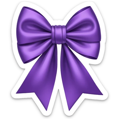 Purple bow sticker