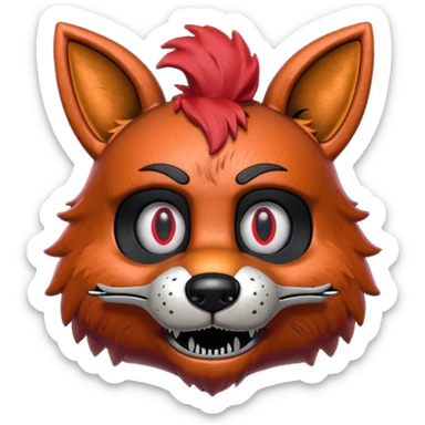 The head of Foxy of five nights at Freddy sticker