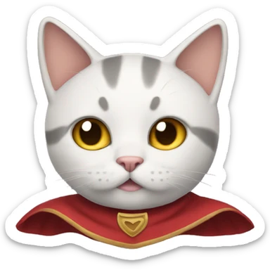 Cat wearing a cape  sticker