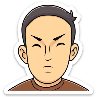 A calculating strategist sticker