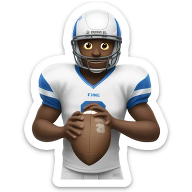 Football player with jersey number one sticker