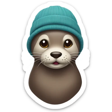 otter with headgear sticker