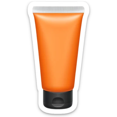 full Orange-colored tube type lotion sticker