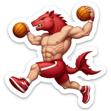 Razorback dunking sticker