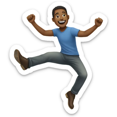 emoji smiling and kicking feet up sticker