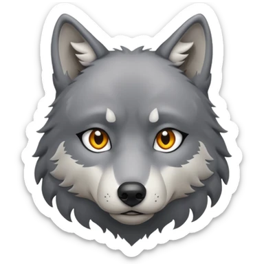 Sad wolf  sticker