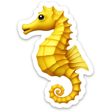 Yellow Sea horse ￼￼ sticker
