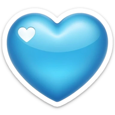 Azure heart sticker