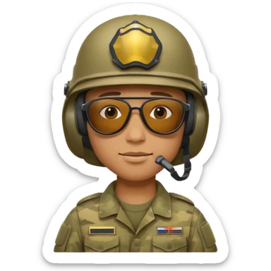  soldier with sunglasses sticker