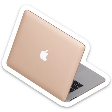 champagne-colored metallic macbook sticker