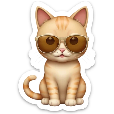 Cat with sunglasses sticker