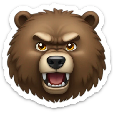 angry grizzley sticker