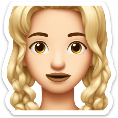 Open lips, downward eyebrows, squinting eyes, skinny face sticker