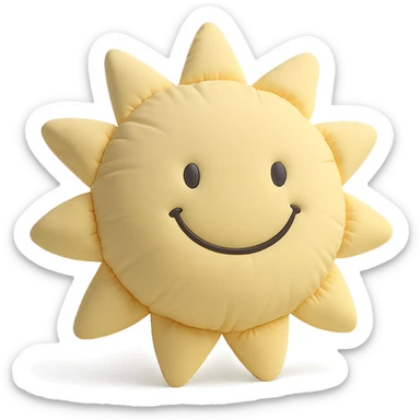 smiling sun sticker