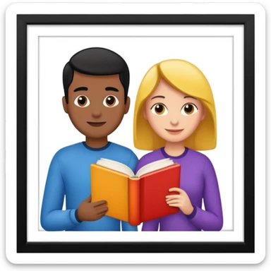 a bunch of people on the cover of a book sticker