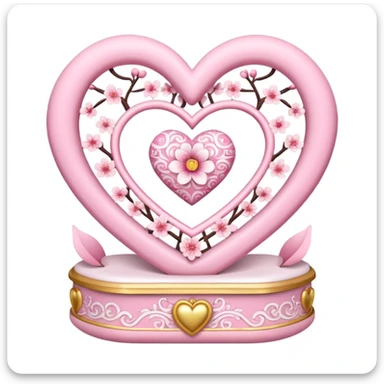 sakura heart with a festival float sticker