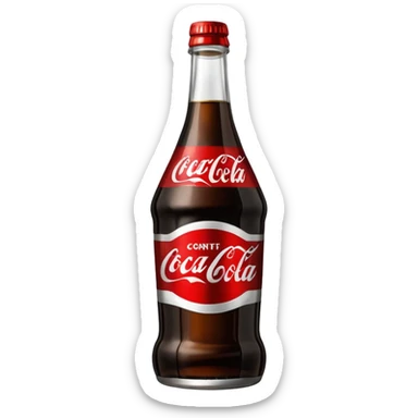 Botella cortada que contenga dentro fernet con coca cola sticker