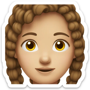 Girl with brown hair cosy sticker