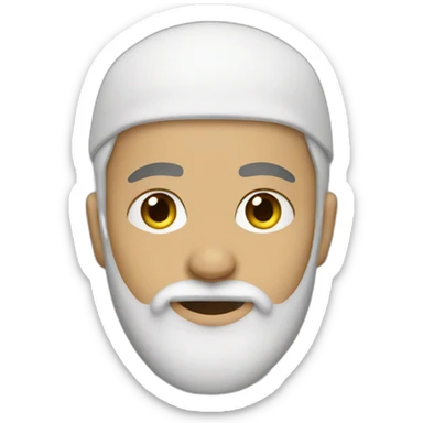 white muslim boy beard sticker
