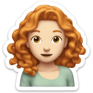 Ginger Girl aesthetic pose sticker