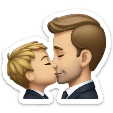 Macron Kiss pidi sticker