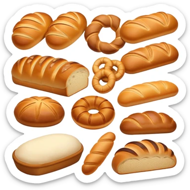 assorted bread and bakery items sticker