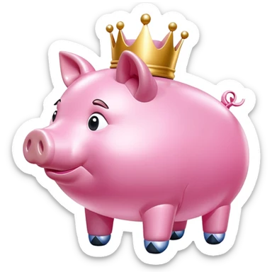  jeff koons inflatable princess pig  sticker