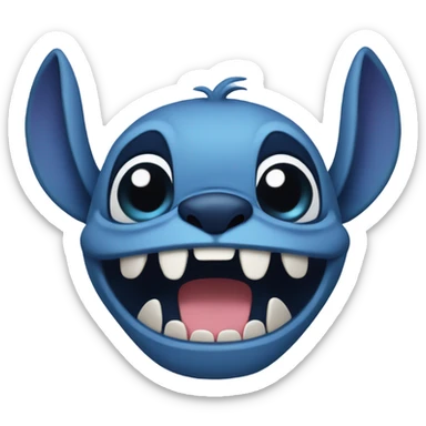 Stitch qui fume sticker