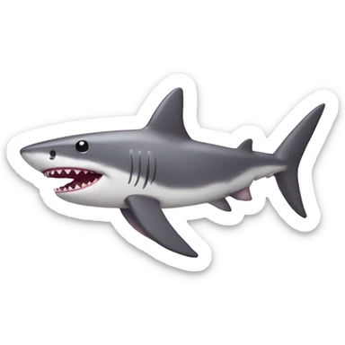 Pink shark  sticker