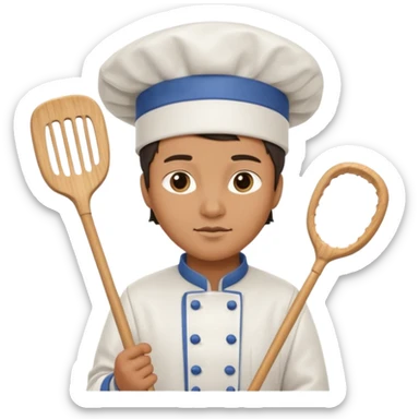 King Hockey player chef sticker
