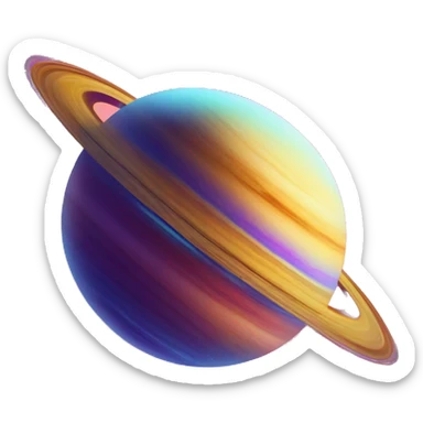 lisa frank saturn planet sticker
