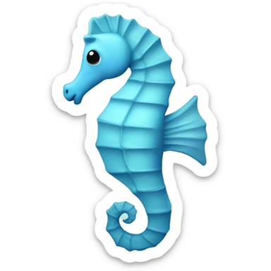 pastel blue seahorse sticker
