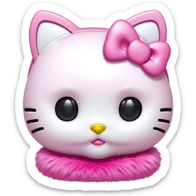 Hello kitty, Futuristic Colors, Hyperrealism  sticker