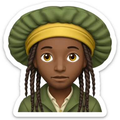 Jamaican dreads with a Jamaican bonnet sticker