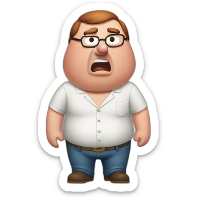 skinned peter griffin sticker