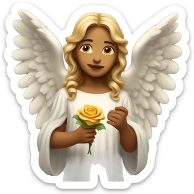 Angel with a Rose  sticker