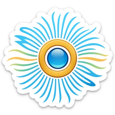 Make the background fully transparent while keeping the teleportation effect and machine in an emoji style. sticker