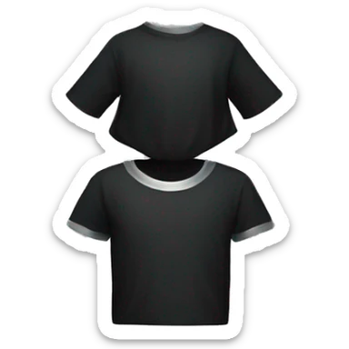 T-Shirt noir avec un desing d’étoile argent sticker