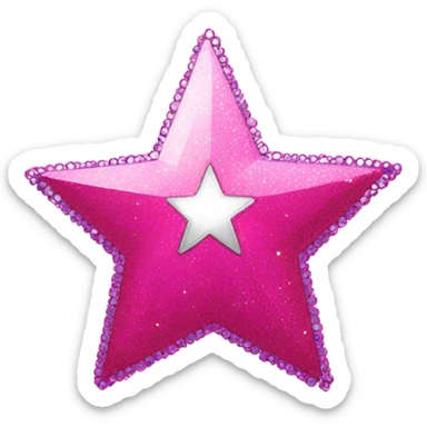 Pink disco star  sticker