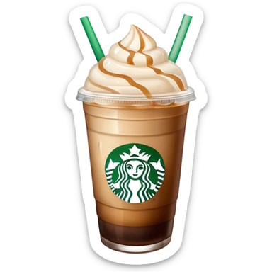 Starbuck ice coffee with ice cubes sticker