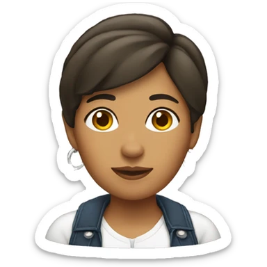 latina lesbian woman sticker